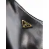 Prada Galleria Soft Shoulder Bag (2 Colors) – Burgundy/Black Leather with Gold-Tone Triangle Logo & Convertible Strap #A59180