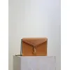 SAINT LAURENT Cassandra Envelope Crossbody Bag Set – Tan Leather-Suede & Black Velvet with Gold YSL Logo (Detachable Chain Strap) #A58773