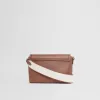 Burberry Crossbody Bag Logo Embroidered Strap &amp Leather A Nod to Heritage size:25×8×18cm #A54201