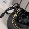 Loewe Mini Flamenco Purse Crocodile-Effect Bucket Bag, 23 x 17 x 5.5 cm #A63230