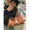 Prada Brown Suede Handbag 1BG580  #A55278