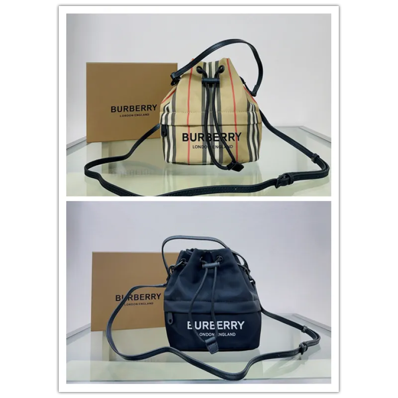 Burberry Bucket Bags Showcasing Iconic Patterns and Stylish Designs #A50418