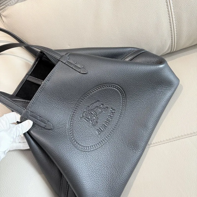 Burberry Black Leather Tote Bag 2221 #A55696