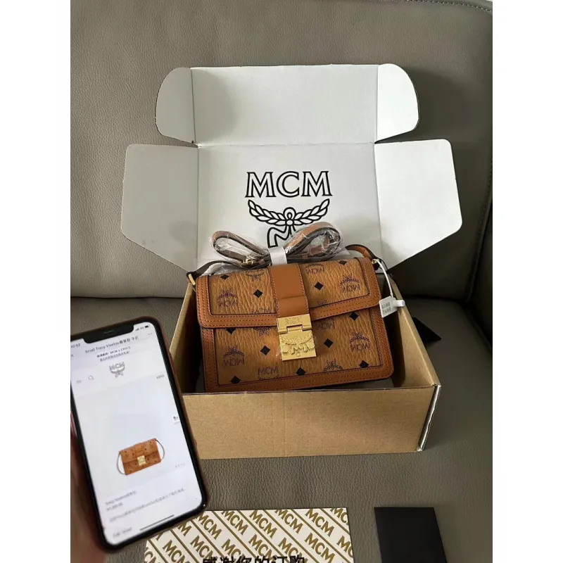 MCM Small Crossbody Bag, Visetos Coated Canvas, Style 65031 15 x 22x 5.5 cm #A61793 MCM Small Crossbody Bag, Visetos Coated Canvas, Style 65031 15 x 22x 5.5 cm #A61793