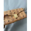 MCM Mini Crossbody Bag, Grid Pattern, Chain Strap, Style 65026 12.5 x 21.0 x 5.0cm #A61795