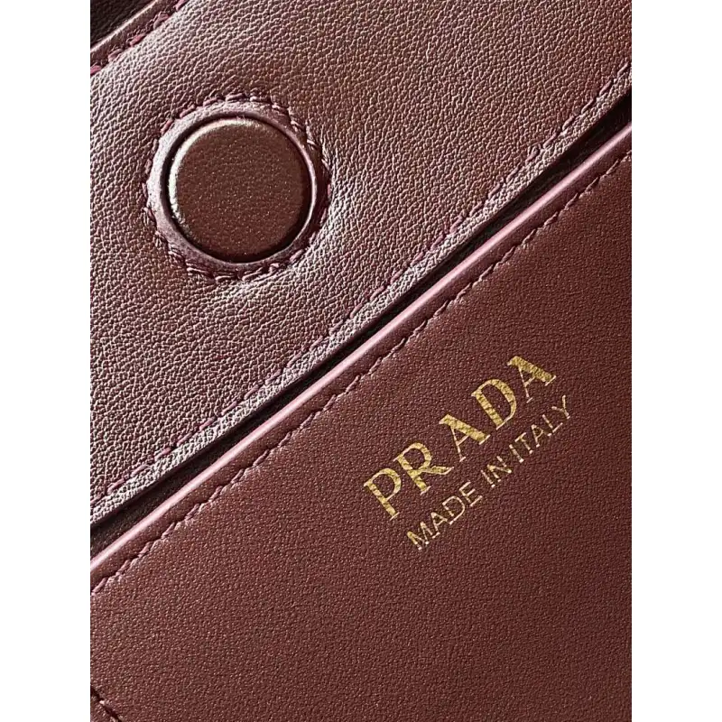 Prada Cleo Shoulder Bag (4 Colors) – Brown/Navy/Black/White Saffiano Leather with Gold-Tone Chain Strap #A59176
