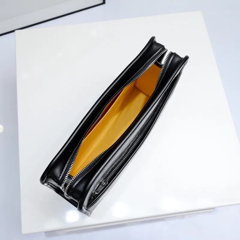 Goyard Canvas Clutch with Leather Trim #A45656 Goyard Canvas Clutch with Leather Trim #A45656