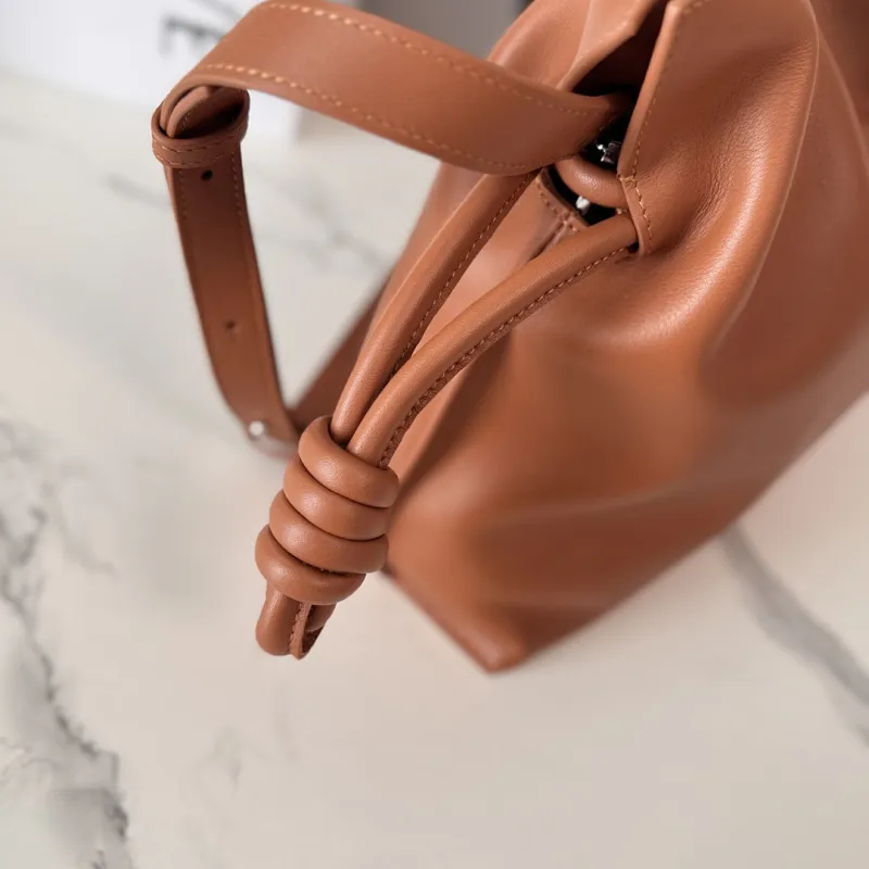 Loewe Flamenco Nappa Leather Drawstring Bag 30x24.5x10.5cm #A63852