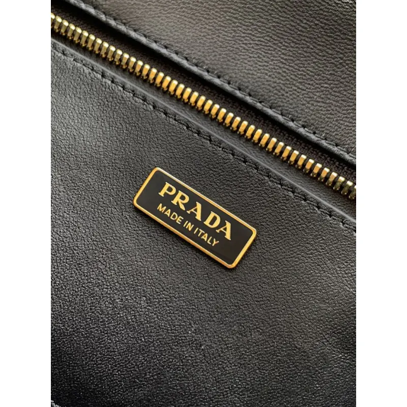 Prada Cahier Messenger Bag (2 Colors) – Burgundy/Black Leather with Gold-Tone Triangle Logo & Buckle Hardware #A59179