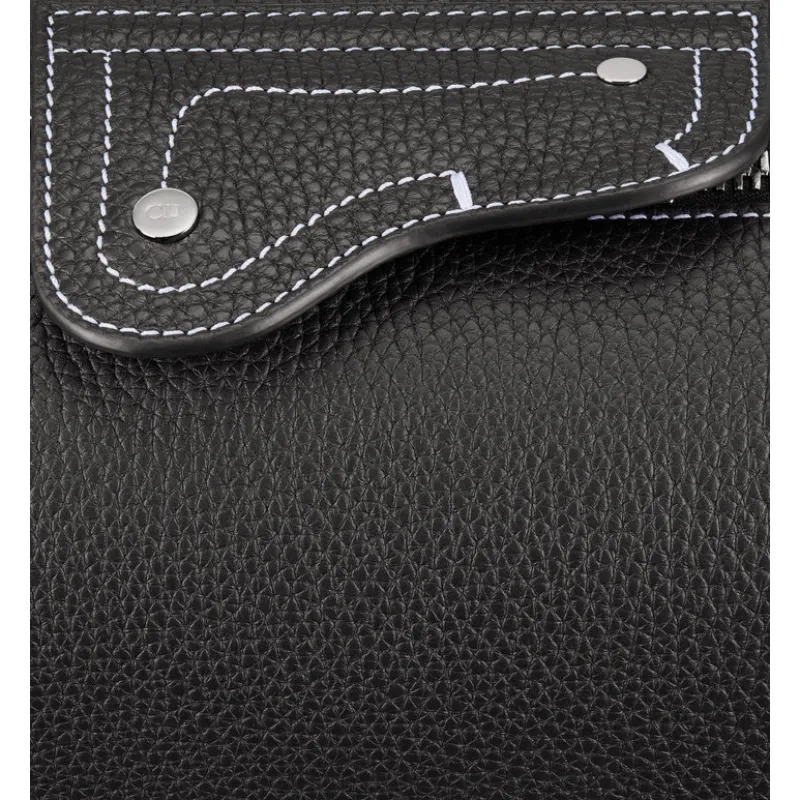 Sleek Black D-ior Leather Crossbody Bag for Timeless Everyday Elegance size:22×10×12cm #A54110 Sleek Black D-ior Leather Crossbody Bag for Timeless Everyday Elegance size:22×10×12cm #A54110