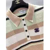 Chanel Monogram Knit Short Sleeve Crew Neck Blouse #A63659