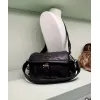 Prada Cahier Messenger Bag (2 Colors) – Burgundy/Black Leather with Gold-Tone Triangle Logo & Buckle Hardware #A59179