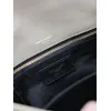 SAINT LAURENT Loulou Medium Shoulder Bag – Light Beige Suede with Chevron Quilt & Tone-On-Tone YSL Logo (Convertible Chain Strap) #A58775