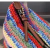 Miu Miu Crochet Hobo Bags: Colorful, Handcrafted Style Statements size:25.5×14×10cm #A53542