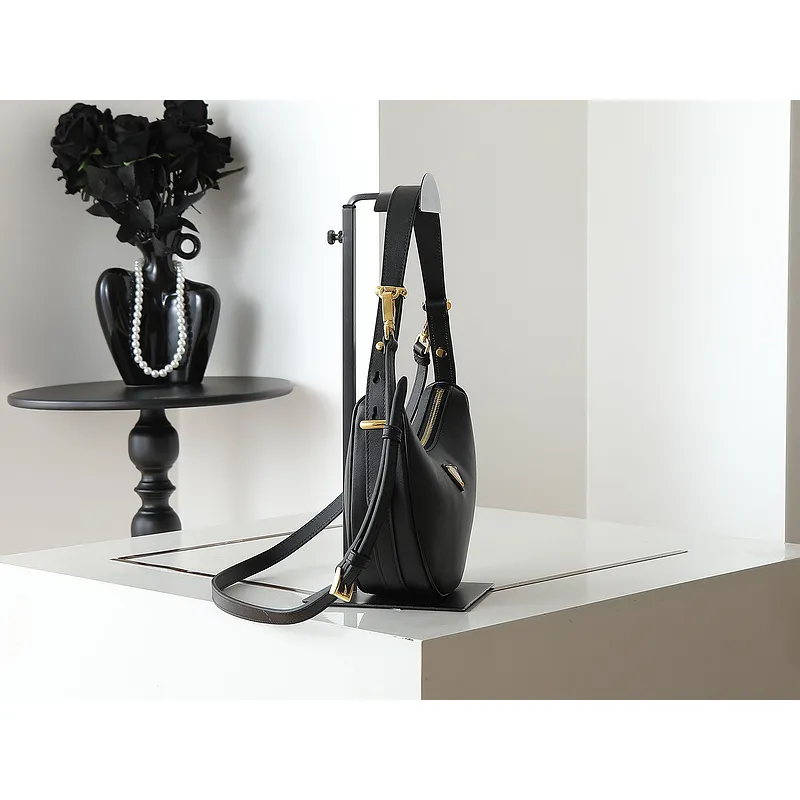 Prada Crescent - Shaped Leather Shoulder Bags in Diverse Color Options size:22×18×6cm #A53924 Prada Crescent - Shaped Leather Shoulder Bags in Diverse Color Options size:22×18×6cm #A53924
