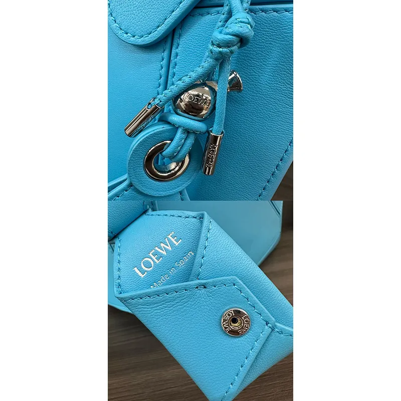Stunning Loewe Puzzle Bag In Vibrant Blue Showcasing Iconic Geometric Craftsmanship #A50416