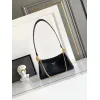 Prada Cleo Shoulder Bag (4 Colors) – Brown/Navy/Black/White Saffiano Leather with Gold-Tone Chain Strap #A59176