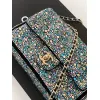 2026 Chanel Evening Bag  Dark Gray  Colorful Rhinestones  Luxurious  Stylish for Formal Events #A60146