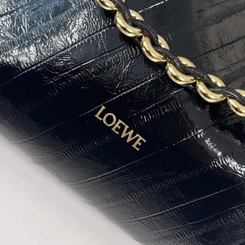 Loewe Flamenco Crocodile Leather Drawstring Bag 30x10.5x20CM #A63857