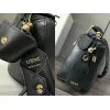Loewe Black Leather Puzzle Bag With Geometric Design And Adjustable Strap For Modern Chic #A50043