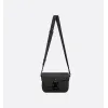 Black D-ior Messenger Bag With Embossed Patterns For Fashion Forward Looks size:23×18×6cm #A54116