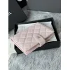 Chanel Quilted Caviar Leather Passport Holder In Blush Pink With Signature CC Turnlock #A50709
