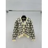 valentino Womens V Neck Cardigan Sweaters Iconic V Logo Pattern in Dual Colors for Luxury Fashion Enthusiasts #A57753