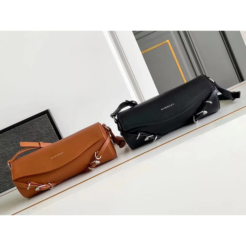 Givenchy Leather Cylinder Crossbody Bags In Dual Tones #A52348
