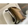 Loewe  Backpack - Multi-Tone Leather Patchwork, Anagram Logo, Drawstring Closure & Zipper Pocket, Stylish Luxury Backpack for Everyday Use #A56851