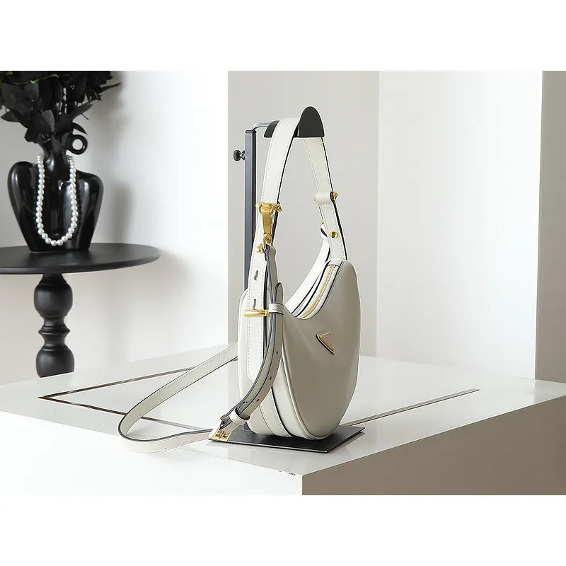 Prada Crescent - Shaped Leather Shoulder Bags in Diverse Color Options size:22×18×6cm #A53924 Prada Crescent - Shaped Leather Shoulder Bags in Diverse Color Options size:22×18×6cm #A53924