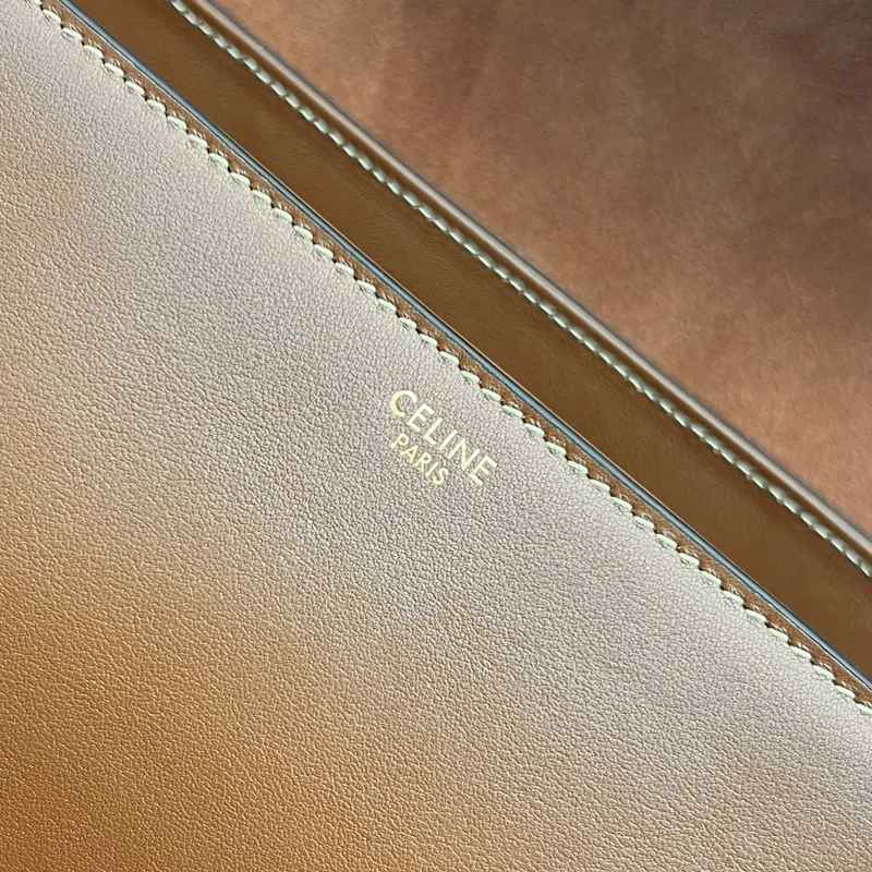 CELINE Grained Leather Medium 16 Shoulder Bag #A49258