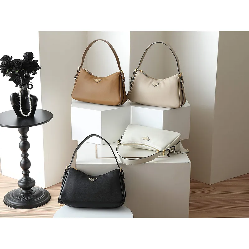 Prada Leather Shoulder Bags in Neutral Tones for Timeless Elegance size:31×18×10cm #A53926