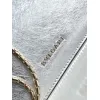 Bvlgari Serpenti Metallic Silver Crossbody Bag With Iconic Motif #A51655