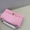 Authentic Chanel Classic Flap Bag in Light  Caviar Leather good Hardware  Wide 25cm #A54376