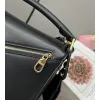 Loewe Black Leather Puzzle Bag With Geometric Design And Adjustable Strap For Modern Chic #A50043