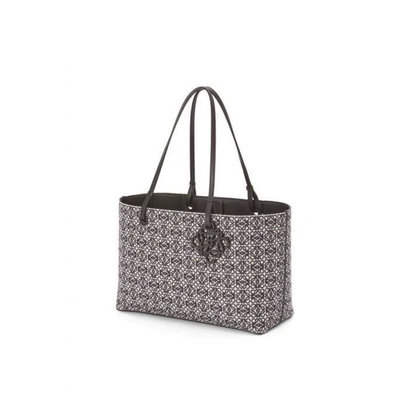 Loewe Large East West Tote Bag in Anagram Jacquard & Leather, 37 x 16 x 25 cm #A63231