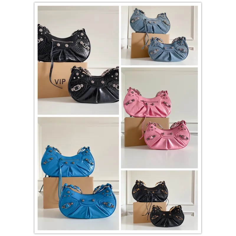 Balenciaga - Inspired Studded Shoulder Bags in Vibrant Color Palettes #A53897 Balenciaga - Inspired Studded Shoulder Bags in Vibrant Color Palettes #A53897