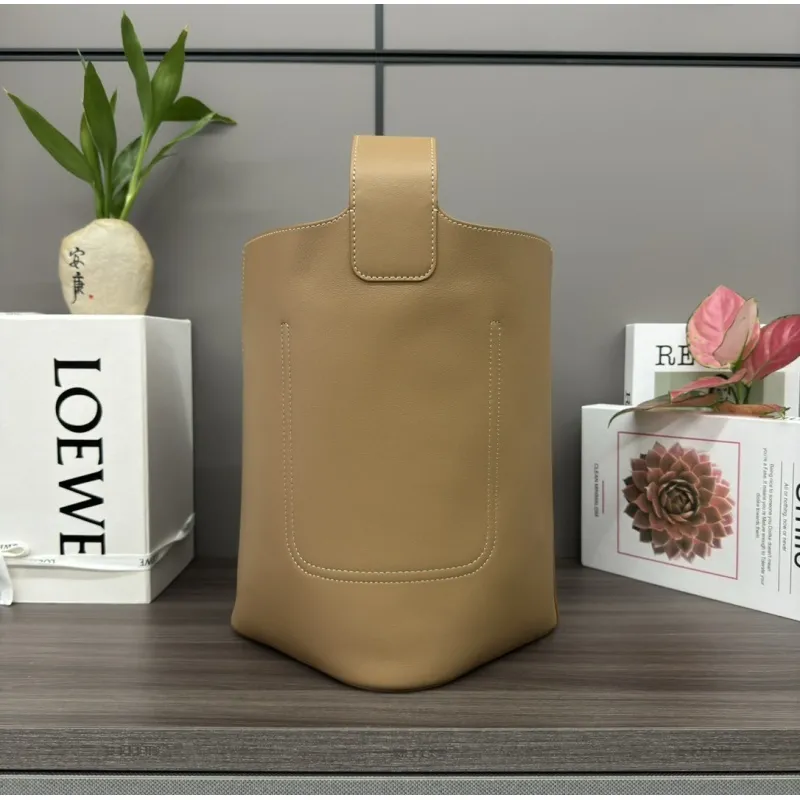 Loewe  Backpack - Multi-Tone Leather Patchwork, Anagram Logo, Drawstring Closure & Zipper Pocket, Stylish Luxury Backpack for Everyday Use #A56854