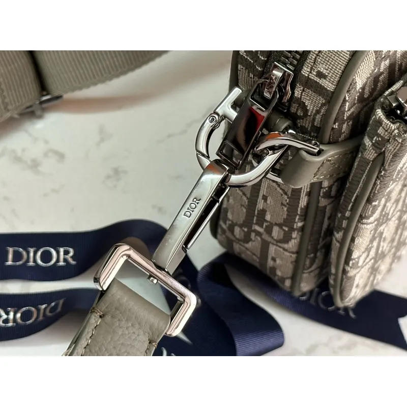 D-ior Beige Oblique Pattern Crossbody Bag With Signature Strap And Pouch  size:23×17×4cm #A54108