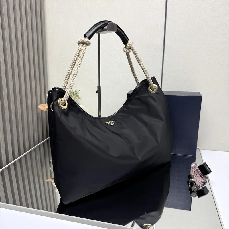 Prada Nylon Handbag Collection With Rope Handles In Versatile Colors #A51641