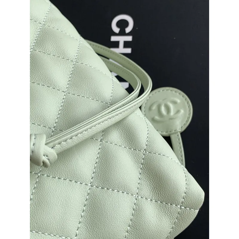 Chanel 26S Quilted Drawstring Bucket Bag, 17 x 22 x 8 cm #A63225