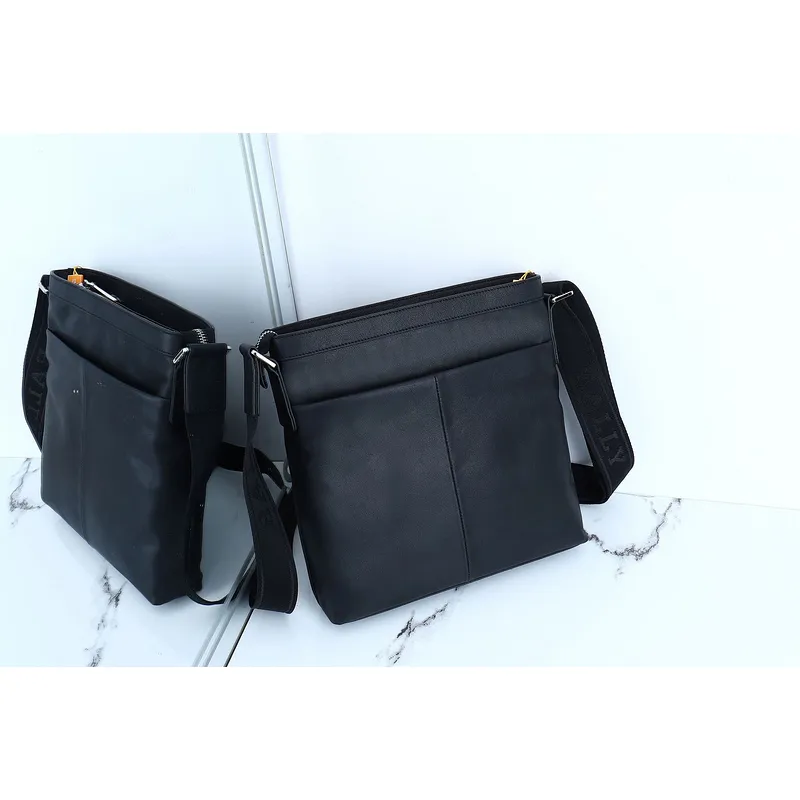 Bally Black Leather Crossbody Bag With Signature Stripe For Modern Elegance #A51671