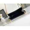 Prada Cleo Shoulder Bag (4 Colors) – Brown/Navy/Black/White Saffiano Leather with Gold-Tone Chain Strap #A59176