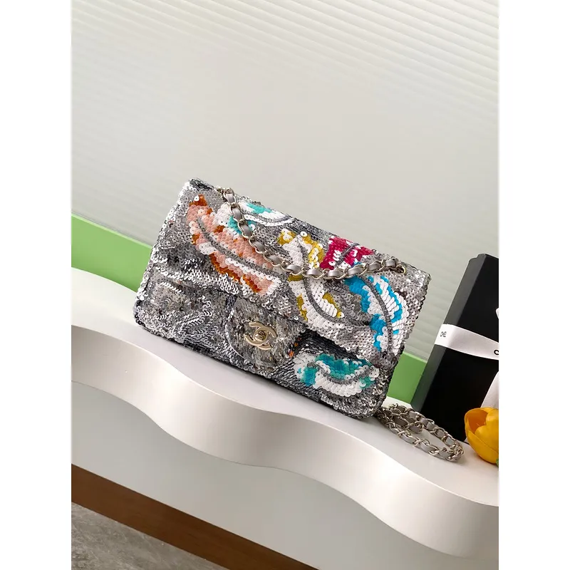 Chanel Sequined Embroidered Flap Bags In Artistic Patterns #A52509