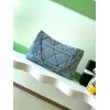 Chanel Womens Denim Shoulder Bag - Quilted Design, Gold-Tone CC Logo & Chain Strap, Stylish Denim Flap Bag with Functional Pockets for Luxury Fashion #A56742