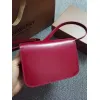 Burberry Red Leather Crossbody Bag With Iconic Gold TB Hardware #A51002 Burberry Red Leather Crossbody Bag With Iconic Gold TB Hardware #A51002