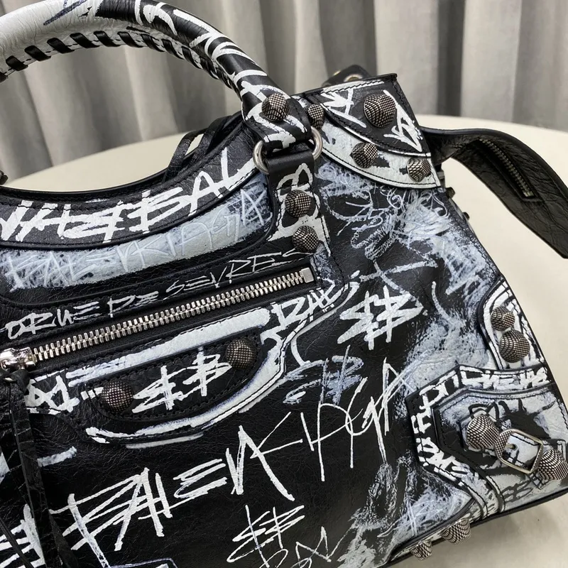 Balenciaga Distressed  Bag with Graffiti Details #A46204