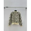 valentino Womens V Neck Cardigan Sweaters Iconic V Logo Pattern in Dual Colors for Luxury Fashion Enthusiasts #A57753