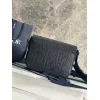Black D-ior Messenger Bag With Embossed Patterns For Fashion Forward Looks size:23×18×6cm #A54116