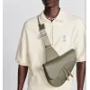 D-ior Saddle Belt Bag in Olive Green Leather With Signature Strap Design size:27×20×5cm #A54111 D-ior Saddle Belt Bag in Olive Green Leather With Signature Strap Design size:27×20×5cm #A54111
